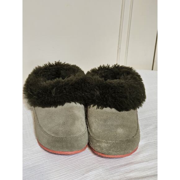 Sorel Go Coffee Run Slippers Womens Size 5 Suede Faux Fur Fuzzy Comfort - Picture 2 of 12